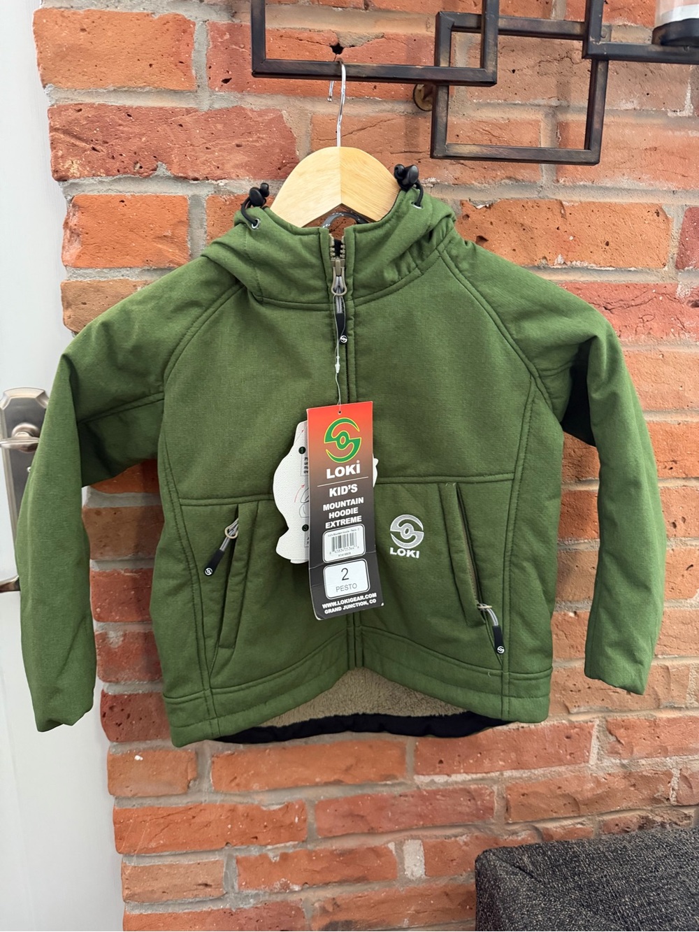 Kids' Pesto Green Mountain Hoodie